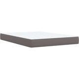 vidaXL Box spring postelja z vzmetnico siva 140x200 cm umetno usnje | Shoptok.si
