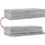  Dnevni krevet s ladicama bez madraca siva boja hrasta 90x190 cm | shoptok.hr