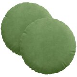  Jastučići za sjedenje 2 pcs Svijetlo zelena Ø30 x 13 cm Baršun | shoptok.hr