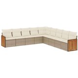  9-dijelni set vrtnih sofa s jastucima bež od poliratana | shoptok.hr
