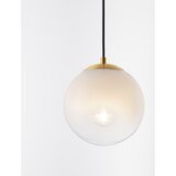 Nova Luce Bela/v zlati barvi steklena viseča svetilka ø 20 cm Vita – | Shoptok.si