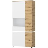 Modern Living Vitrina Luci, Bela, Barva Hrasta | Shoptok.si