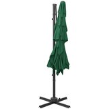 Vrtni suncobran s 4 razine i stupom 250 x 250 cm zeleni | shoptok.hr
