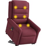 vidaXL Električni masažni naslonjač na podizanje od tkanine boja vina | shoptok.hr