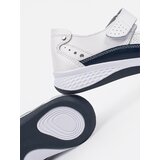 GOODIN Perforated leather sandals white and navy blue | ePonuda.com