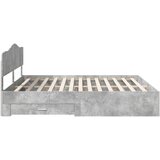  Krevetna konstrukcija s ladicama Betonski sivi 180 x 200 cm Siva 203 x 183 x 90 cm | Shoptok.si