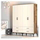 Hanah home kumsal tt - walnut, cream walnutcream wardrobe | Eponuda.com