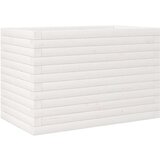  Vrtno cvetlično korito belo 70x40x45,5 cm trdna borovina | Shoptok.si