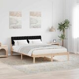  Kovinska posteljna konstrukcija Rjava in črna 150 x 200 cm, (5000084305) | Shoptok.si