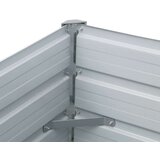 vidaXL Visoka greda pocinkano jeklo 400x80x77 cm rjava | Shoptok.si