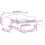 vidaXL Izvlečna dnevna postelja s predali črna 90x190 cm bla | Shoptok.si