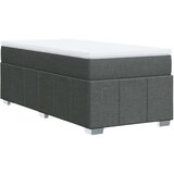vidaXL Box spring postelja z vzmetnico temno siva 100x200 cm blago | Shoptok.si