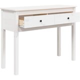  Konzolni stol bijeli 100x35x75 cm od masivne borovine | shoptok.hr