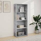  Regal za knjige boja betona 60x30x152 cm konstruirano drvo | shoptok.hr