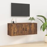 The Living Store Stenska TV omarica dimljen hrast 100x34,5x40 cm - Stenska TV Omarica, (21375371) | Shoptok.si
