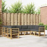  Set vanjskih sofa s jastukom 9 pcs Bijela i antracit | shoptok.hr