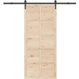  Klizna vrata Smeđa 100 x 208 cm Masivna borovina | shoptok.hr
