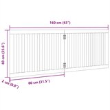  Vrata za pse s 2 panela sklopiva smeđa 160 cm od drva topole | shoptok.hr