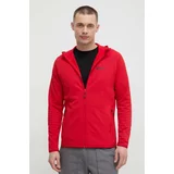 Jack Wolfskin Športni pulover Baiselberg rdeča barva, s kapuco