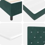  Krevet s kutijom opruga s madracem i klupom tamnozelena 90x200 cm baršun | shoptok.hr