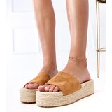  Brown platform espadrille slides Klody | Shoptok.si