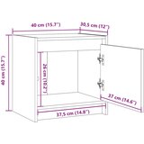  Noćni ormarići 2 kom bijeli 40x30,5x40 cm od masivne borovine | Eponuda.com