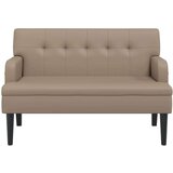  Klop z naslonom kapučino 112x65,5x75 cm umetno usnje | Shoptok.si