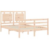 vidaXL Okvir kreveta s uzglavljem 120 x 200 cm od masivnog drva | shoptok.hr