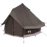 Tipi šator s krovom Smeđa siva 250 x 250 cm Poliester i čelik | Eponuda.com
