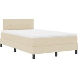  Postelja z vzmetnico z vzmetnico krema 120 x 190 cm blago, (5000127838) | Shoptok.si