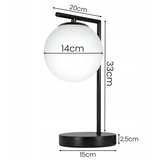  Stona lampa 1xE27/40W/230V crna/bela | Eponuda.com