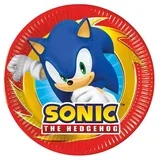 Sonic ježek 8-delni komplet papirnatih krožnikov 20 cm