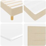  Krevet s kutijom s madracem krem 100x200 cm tkanina | shoptok.hr