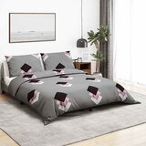  Set posteljine za poplun sivi 225x220 cm pamučni Cijene