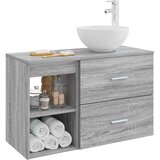  Set namještaja za kupaonicu 2 pcs Siva Sonoma Konstruirano drvo | shoptok.hr