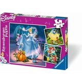 Ravensburger Puzzle - Sneguljčica, Pepelka, Ariel, 3 x 49 delov Cene