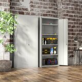  Ormar za spise uredski ormar 5 polica metalni 80Š x 40D x 180V cm bijeli | shoptok.hr