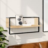 vidaXL Stenska polica s prečko sonoma hrast 65x25x30 cm | Shoptok.si