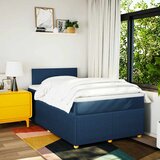  Krevet s oprugama i madracem plavi 120 x 200 cm od tkanine | shoptok.hr