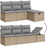 vidaXL 8-dijelni set vrtnih sofa s jastucima bež od poliratana | shoptok.hr