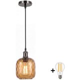 Brilagi LED luster na sajli RETRO GLASS 1xE27/60W/230V prečnik 14 cm crna/zadimljeno smeđa Cene