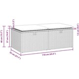 vidaXL 2-dijelni set vrtnih sofa s jastucima crni od poliratana bagrem | shoptok.hr