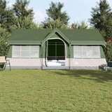 vidaXL Kamping šotor z okni Zeleni 12-osebni vodoodporen | Shoptok.si
