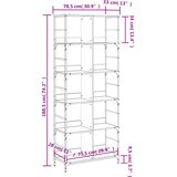 Police za knjige boja hrasta 78,5x33x188,5 cm konstruirano drvo | shoptok.hr