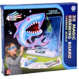  3D svjetleća ploča za crtanje s neonskim markerima i 3D naočalama, plava | shoptok.hr
