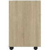  Bočni ormarić s kotačima boja hrasta 33 x 38 x 60 cm od iverice | shoptok.hr