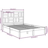  Posteljni okvir iz trdnega lesa 120x190 cm, (20643646) | Shoptok.si