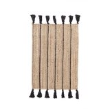 BIZZOTTO Črna/v naravni barvi ročno tkana preproga iz jute 60x90 cm Jalaja – u