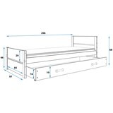  dječji krevet Bartek - 200*90 - grafit | shoptok.hr