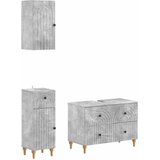  Set za kupaonicu od 3 dijela ALKMAAR Betonska siva | shoptok.hr